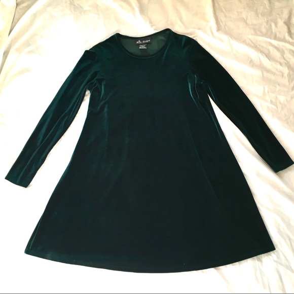 green velvet a line dress